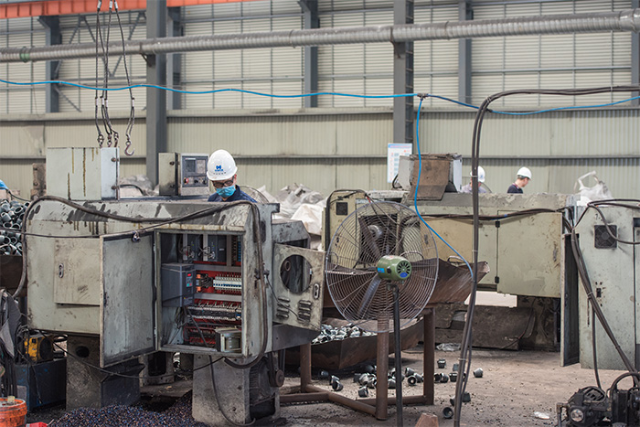 郑州网架配件-锥头加工车间